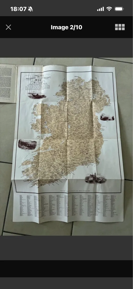 Genealogigal & Historical Map of Ireland - Image 2