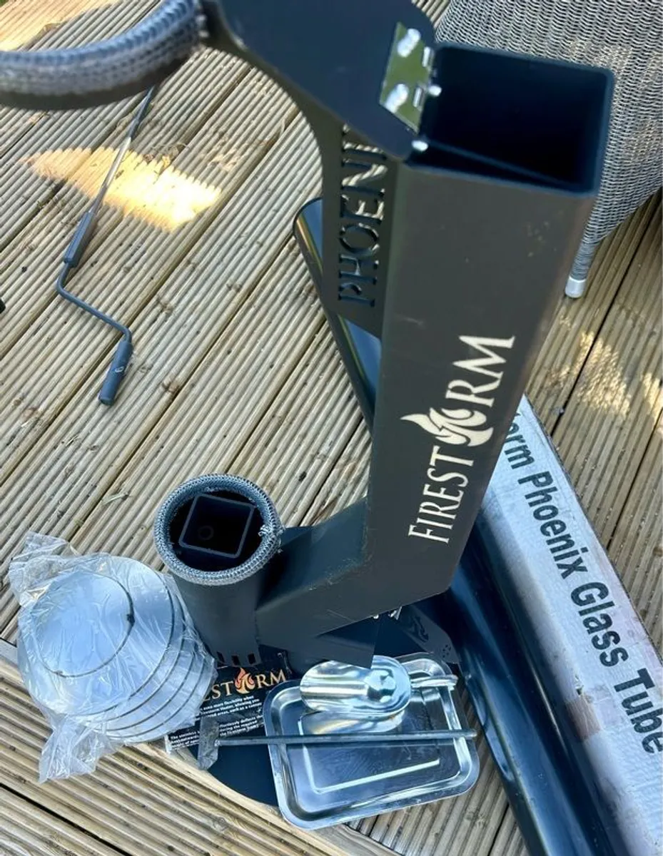 Firestorm 1.5M Phoenix Eco Advanced Patio Heater Pellet Stove - Black by Lighting Legends - Image 2