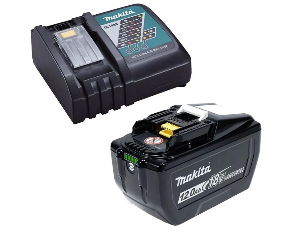 Makita BL18120 12Ah 18V Li-Ion Battery & DC18RC