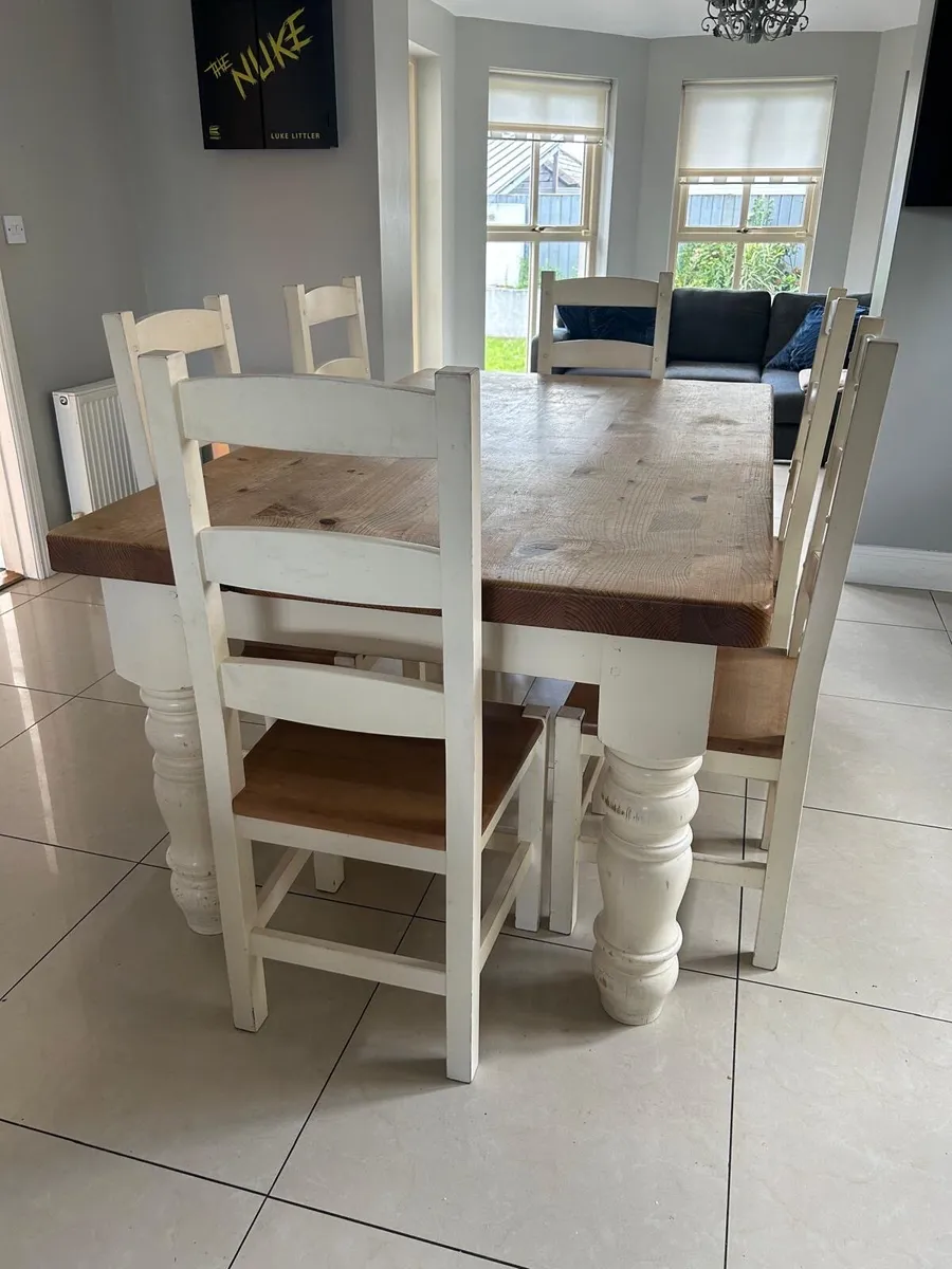 Kitchen table and 6 chairs - Image 2