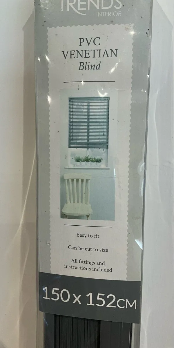 PVC Venetian Blind. 150cm x 152cm. New - Image 2