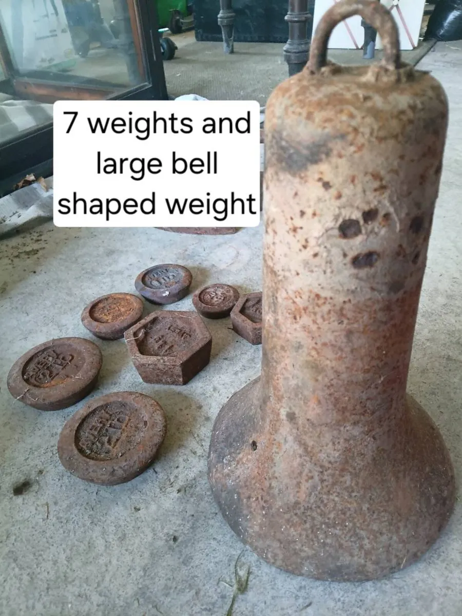 Old iron weights - Image 1