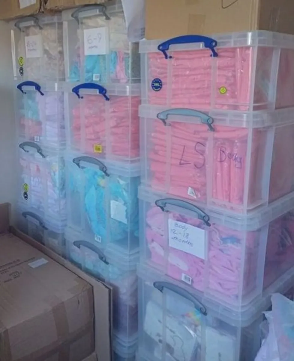 12 boxes of clothes for children