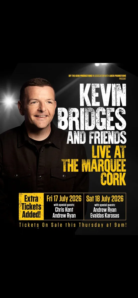 Kevin Bridges in the Marquee Cork Friday July 17th