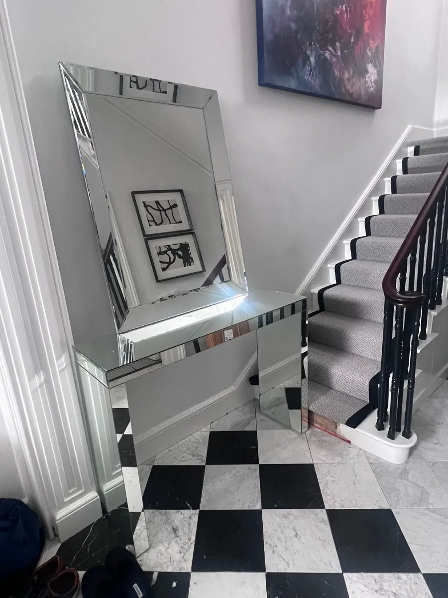 Mirrored Console Table & Matching Mirror for sale - Image 1