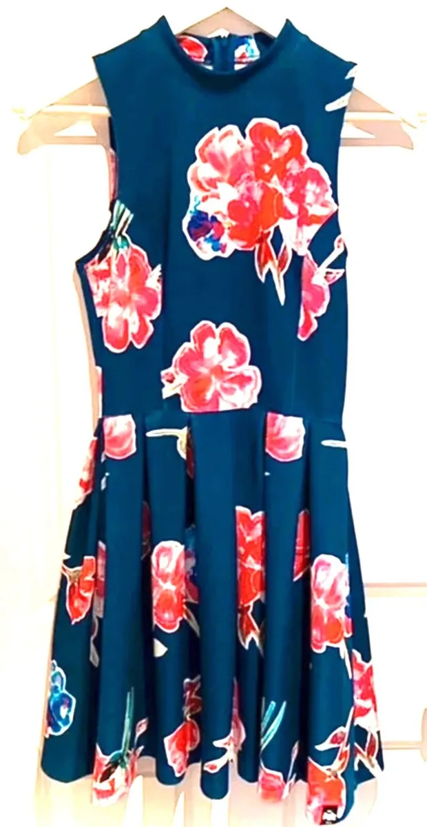 Superdry Floral Scuba Skater Dress - Image 1