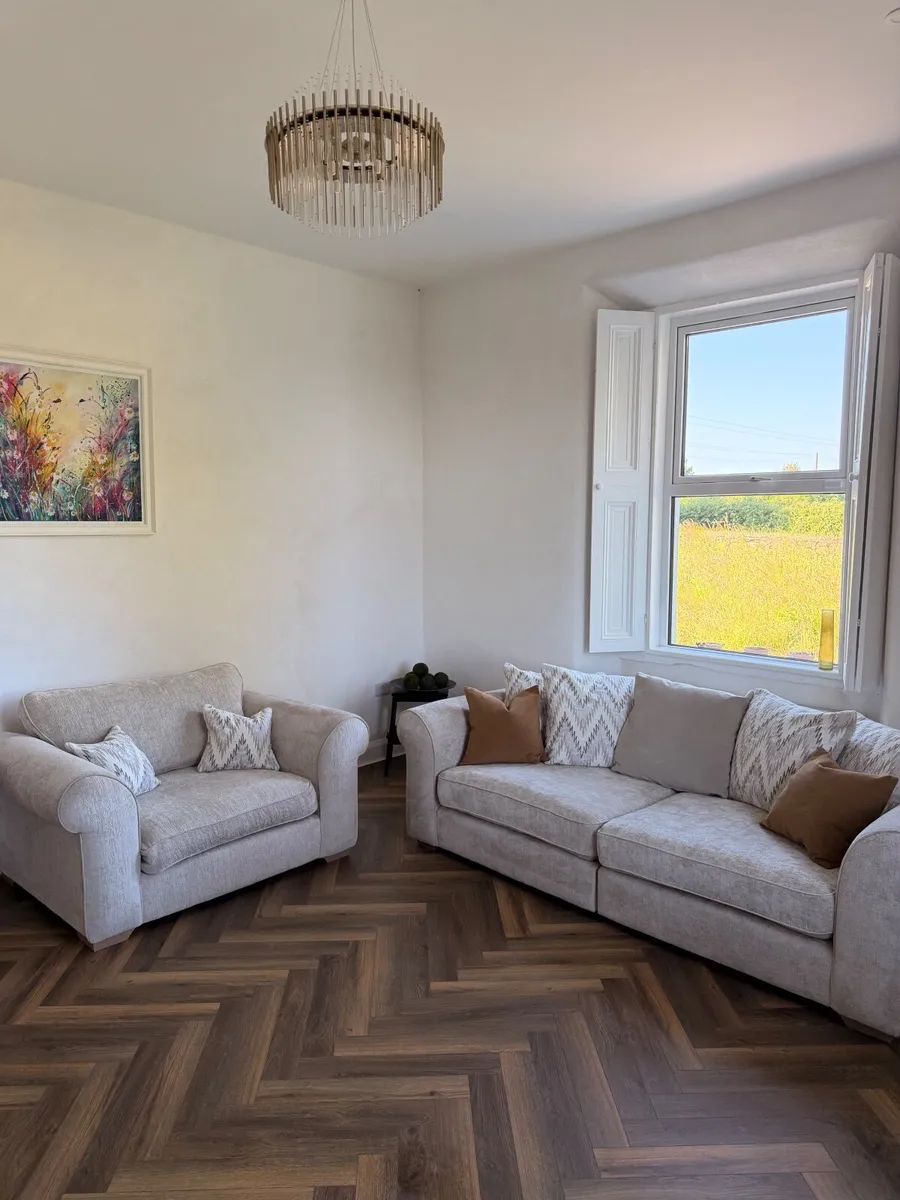 4 Seater Sofa and Cuddler Chair - Image 1