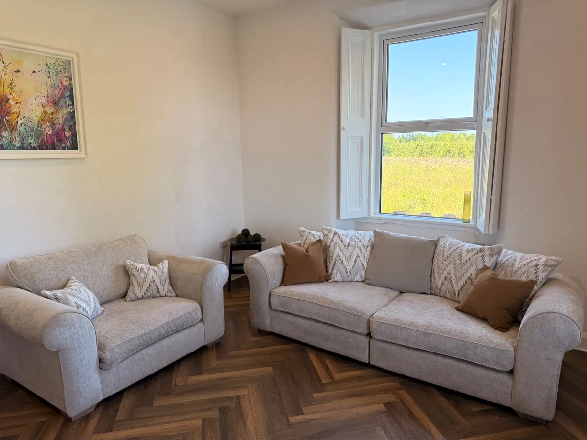 4 Seater Sofa and Cuddler Chair - Image 2
