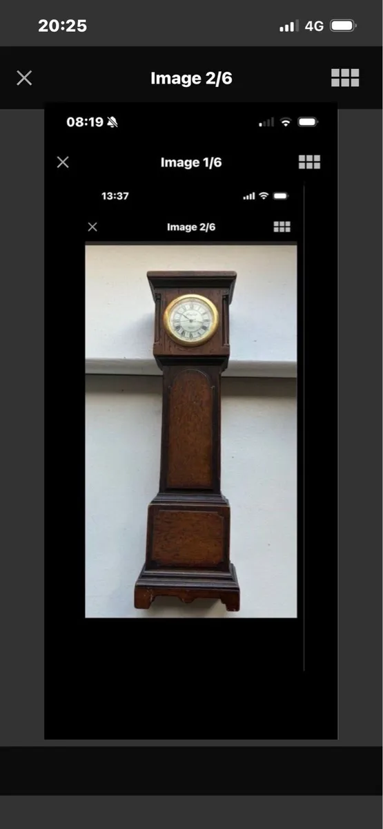 Vintage Miniature Grandfather Clock - Image 1