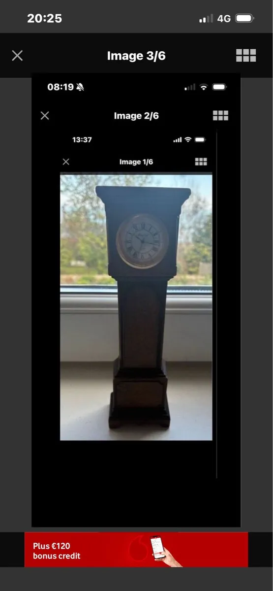 Vintage Miniature Grandfather Clock - Image 3