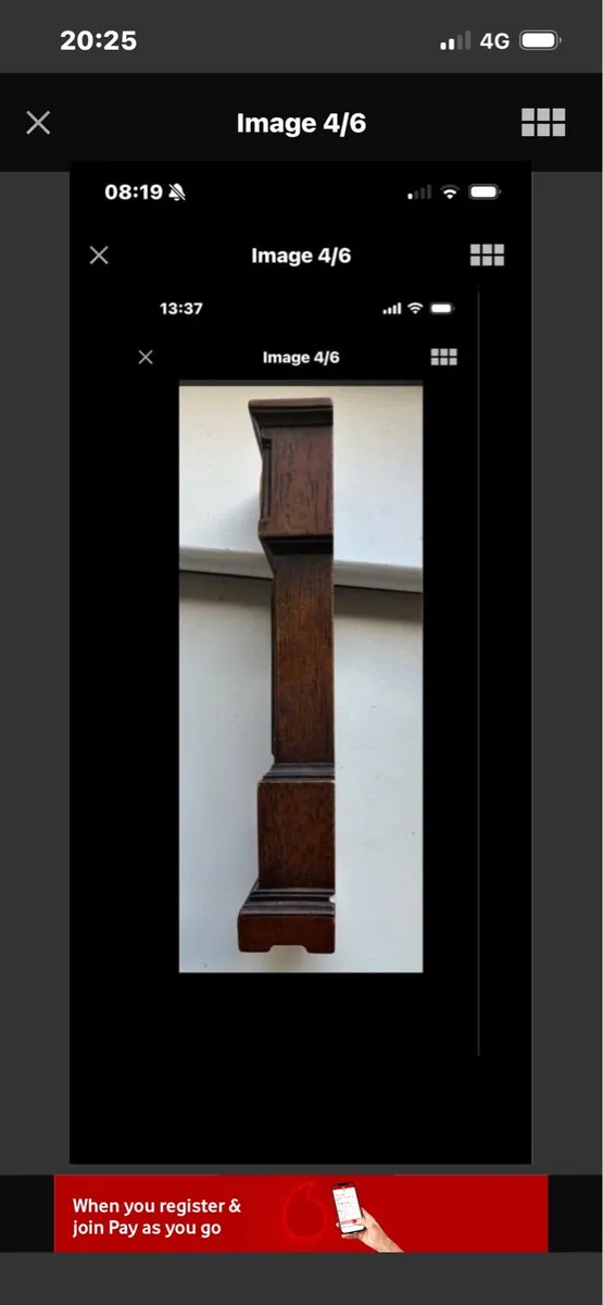 Vintage Miniature Grandfather Clock - Image 4