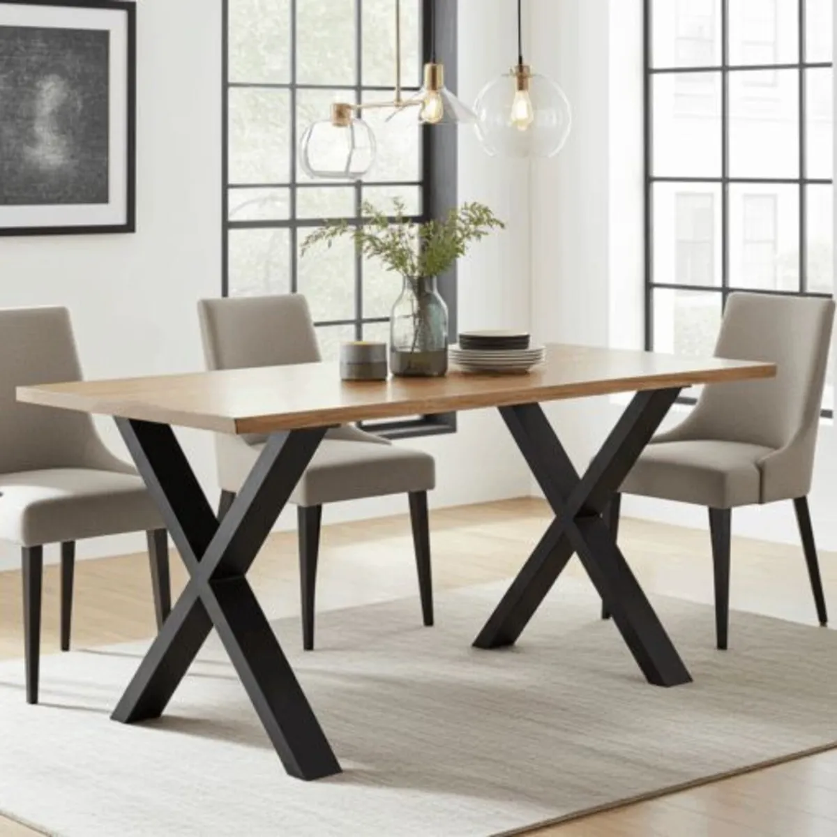 Metal Table Legs Type X Loft Style 86×80 Set of 2 - Image 1