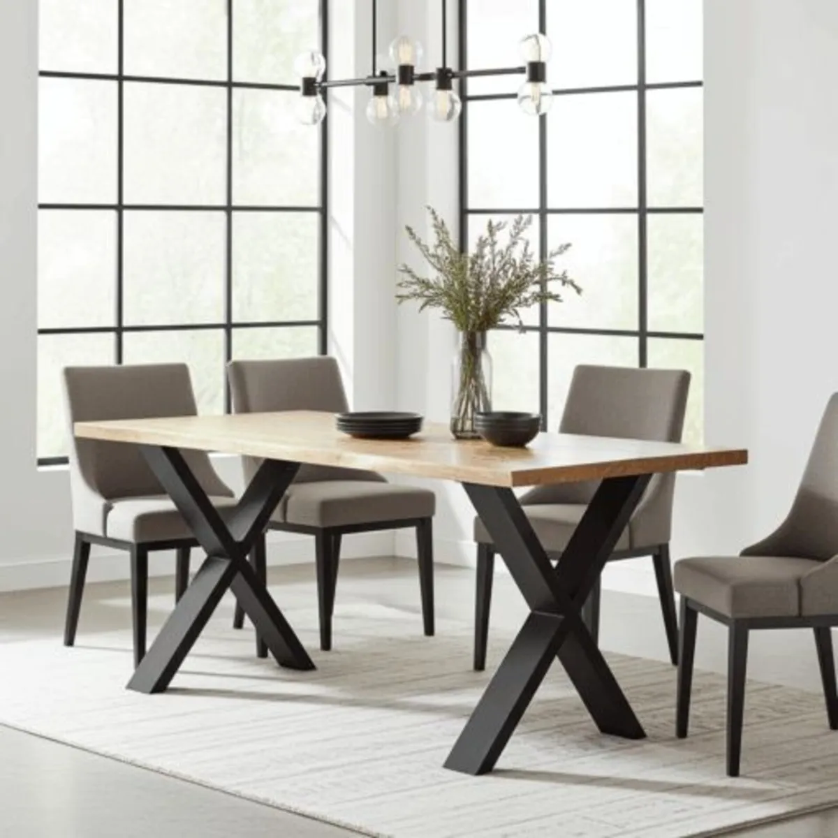 Metal Table Legs Type X Loft Style 86×80 Set of 2 - Image 2
