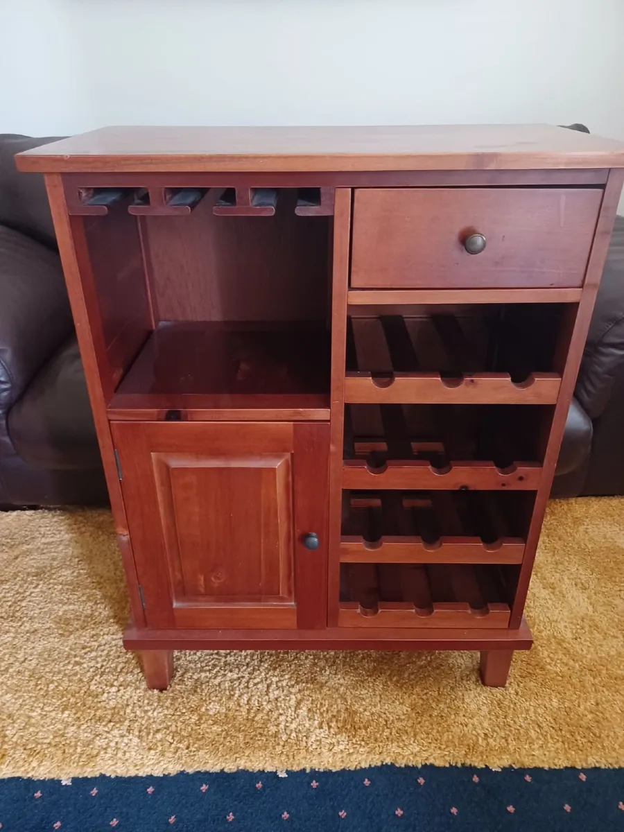 2 Seater Couch & Wine bottle and Glass Cabinet - Image 1