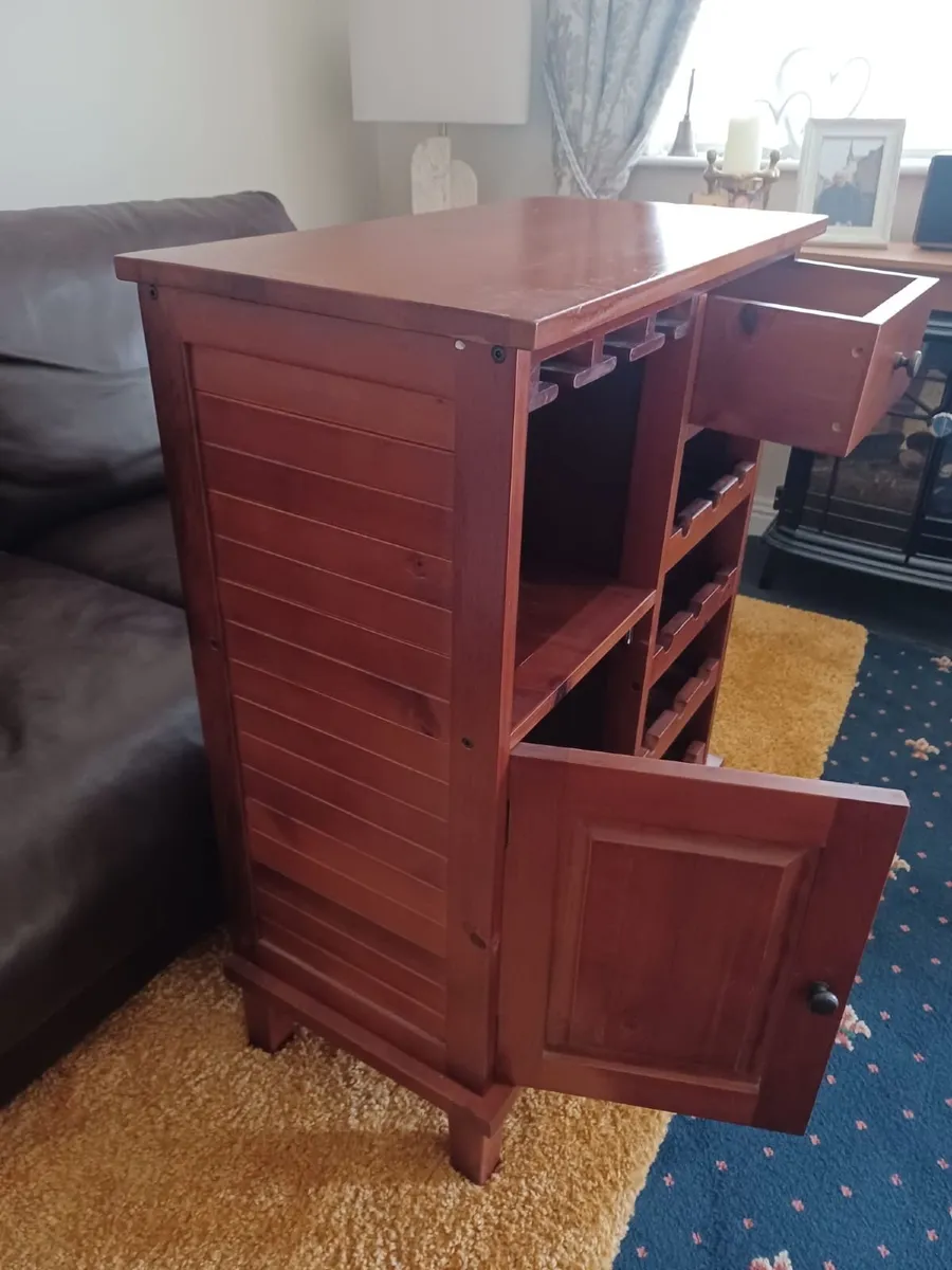 2 Seater Couch & Wine bottle and Glass Cabinet - Image 3