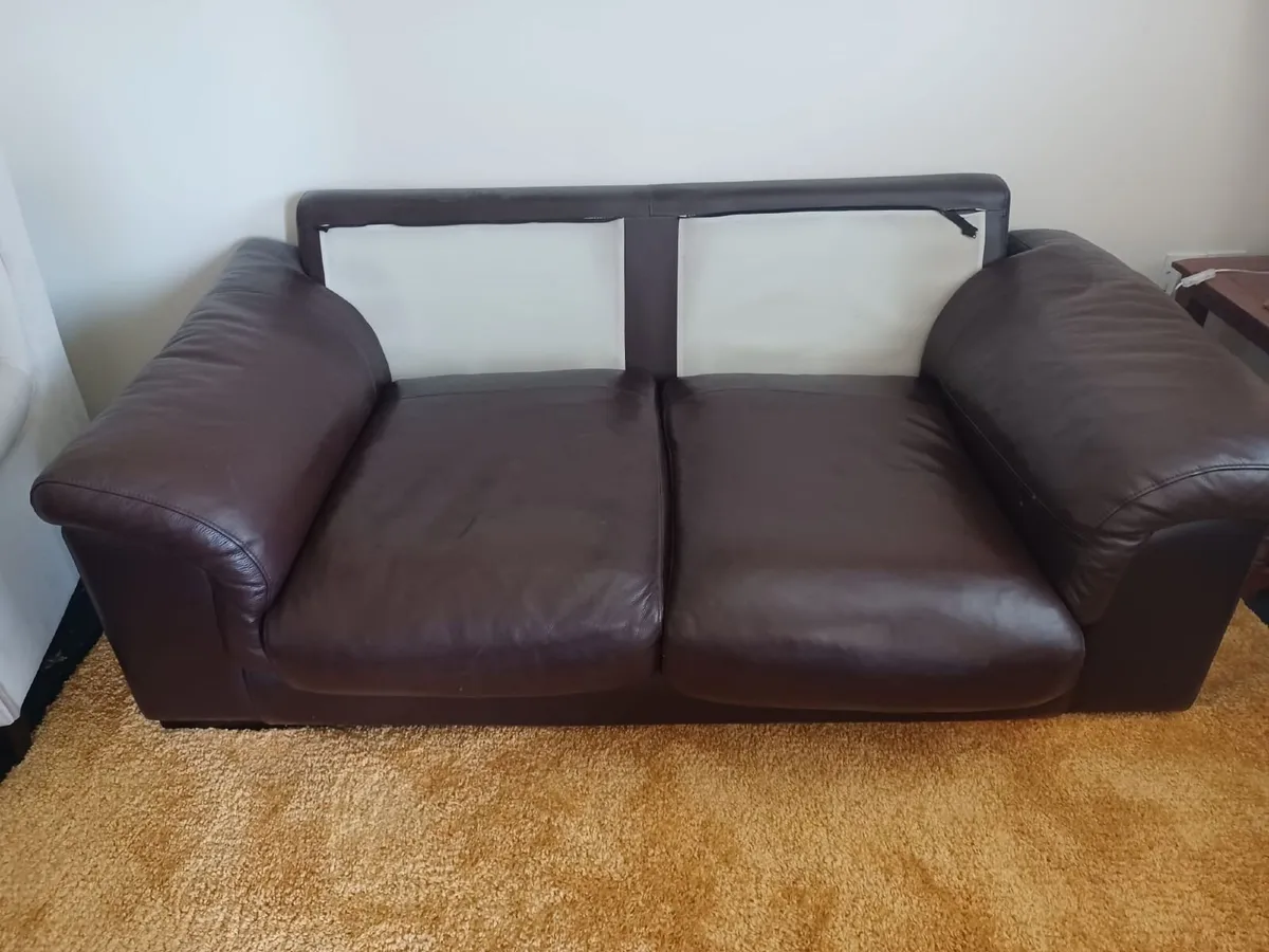 2 Seater Couch & Wine bottle and Glass Cabinet - Image 4