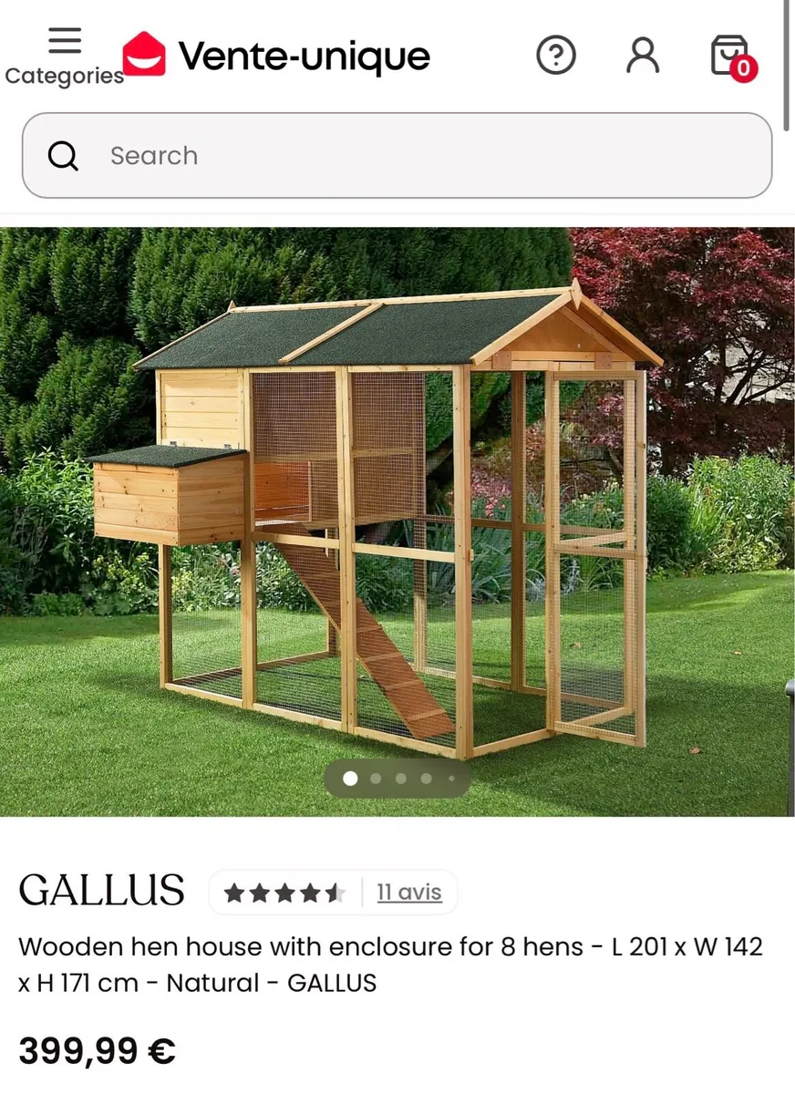 Wooden hen house with enclosure - Image 1
