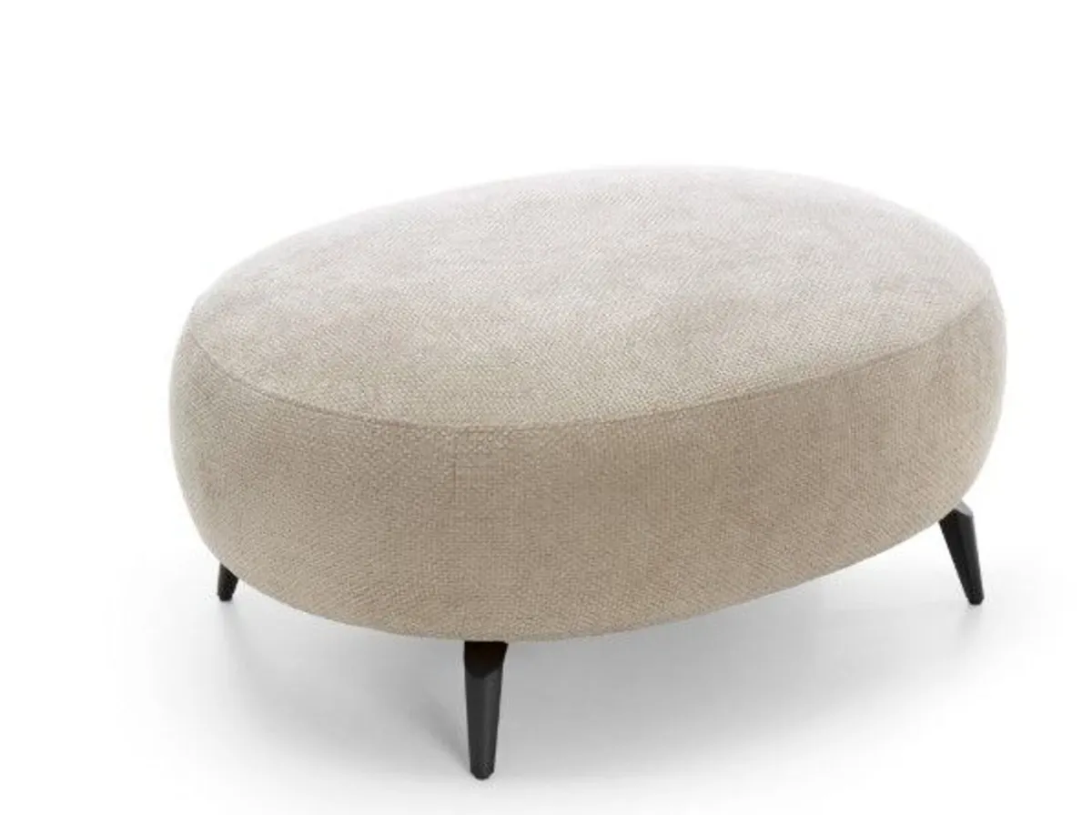 Verona Luxury Oval Pouffe – Large Bouclé 100x80 - Image 4