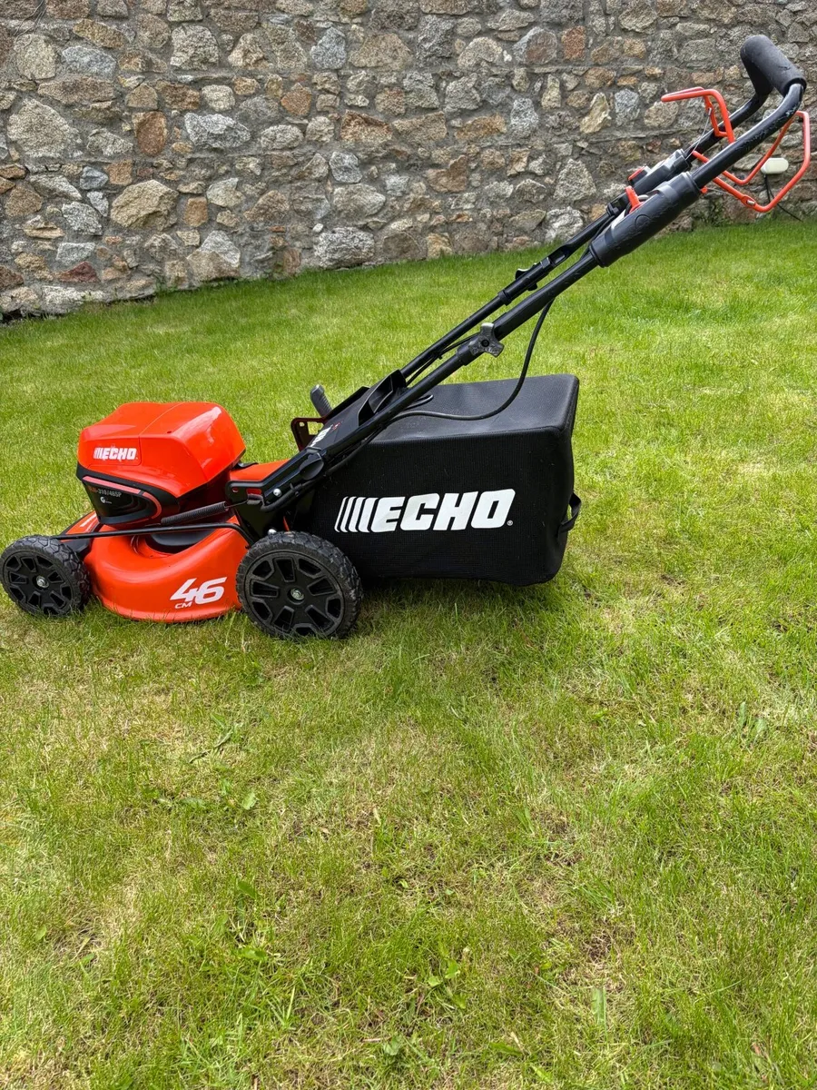 Echo Electric Lawnmower, Grass Trimmer + Batteries - Image 1