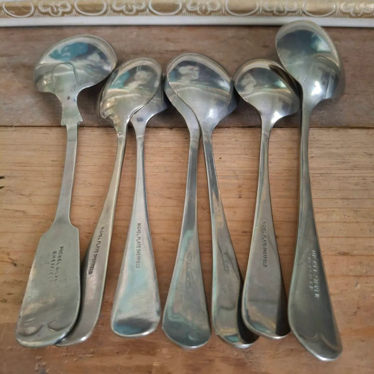 Vintage Nickel Plate Spoons - Image 2