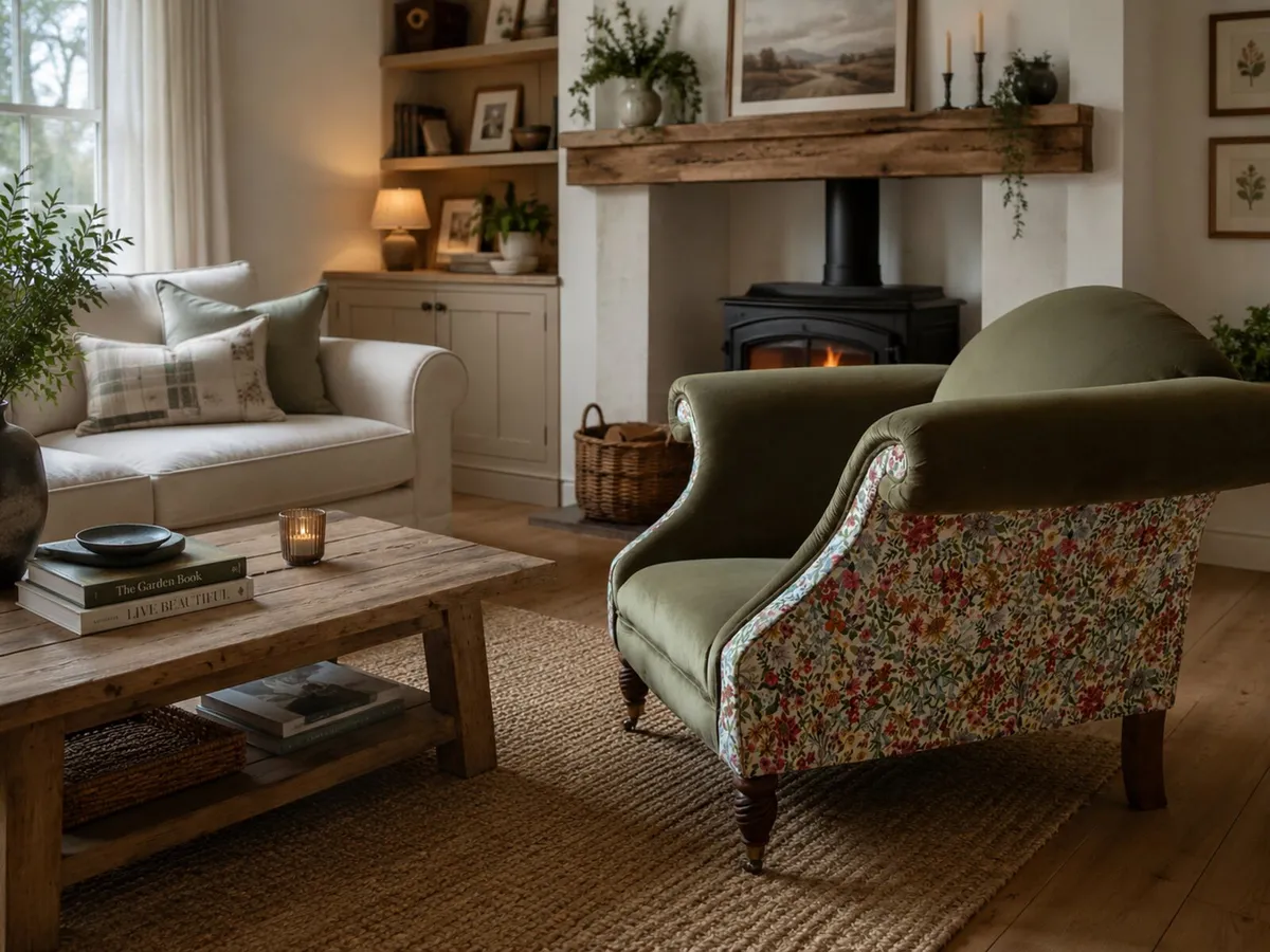 Bespoke vintage armchair - newly reupholstered - Image 1