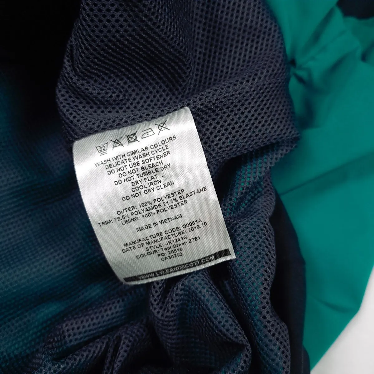 Lyle & Scott Green Golf  Windbreaker Top M - Image 2