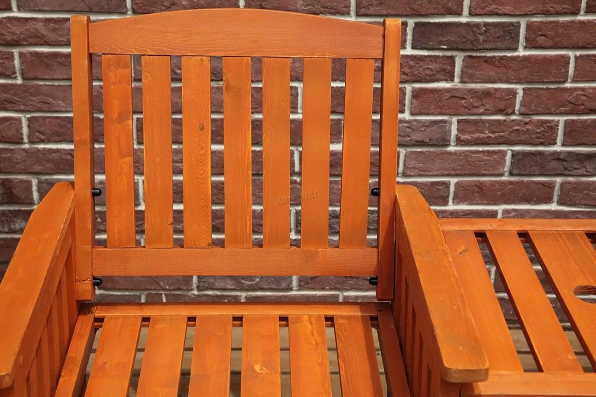 Garden Love Duo Seat Patio Bench Set - Image 3