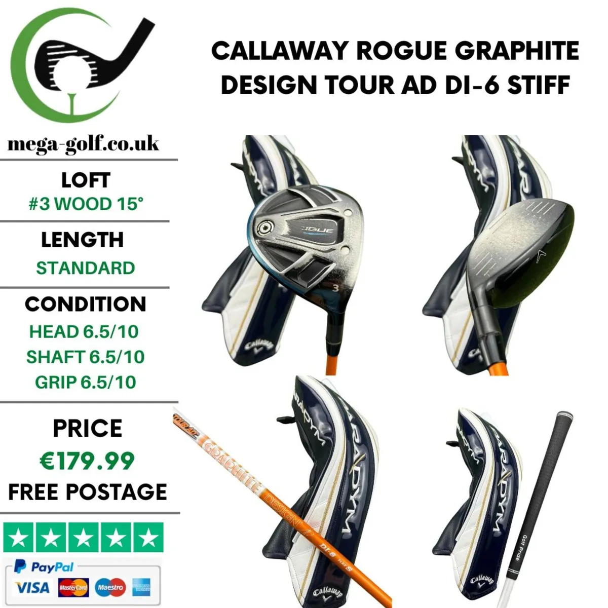 Callaway Rogue #3 Wood 15° / Stiff - Image 1