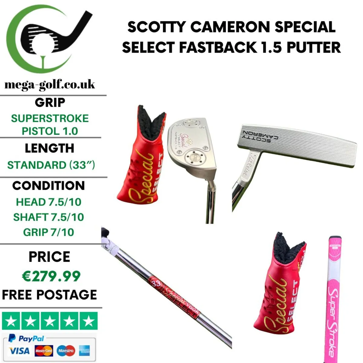 Scotty Cameron Special Select Fastback 1.5 Putter - Image 1