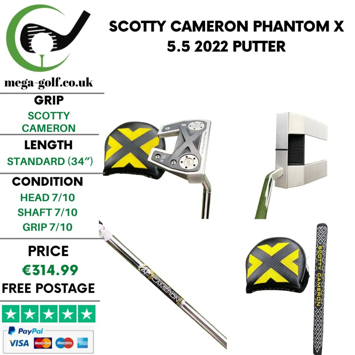 Scotty Cameron Phantom X 5.5 2022 Putter / 34" - Image 1