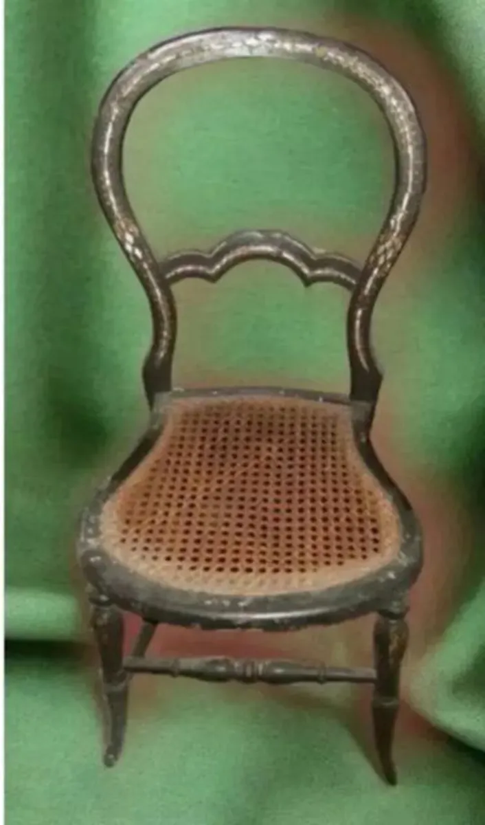 Victorian Chair with Mother of Pearl Inlay - Image 4