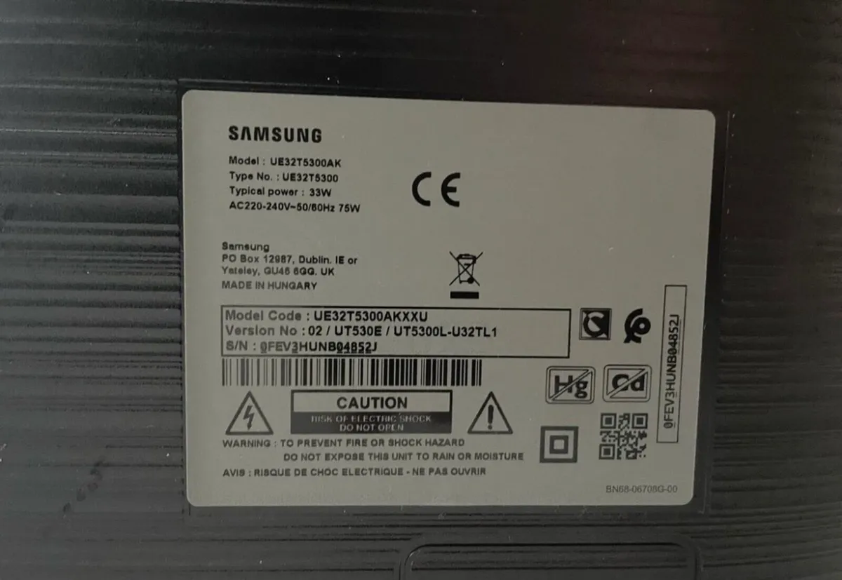 32” SAMSUNG HD SMART TV - Image 3