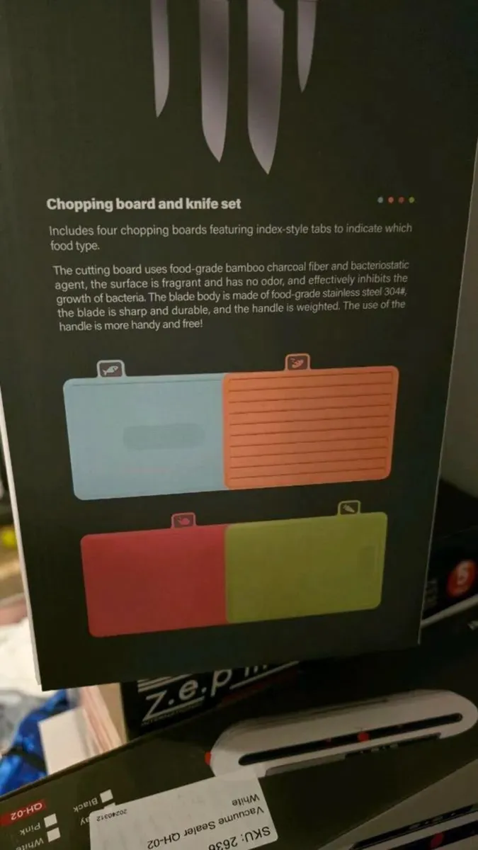 Kitchen Chopping board and knife set uv brand new - Image 4