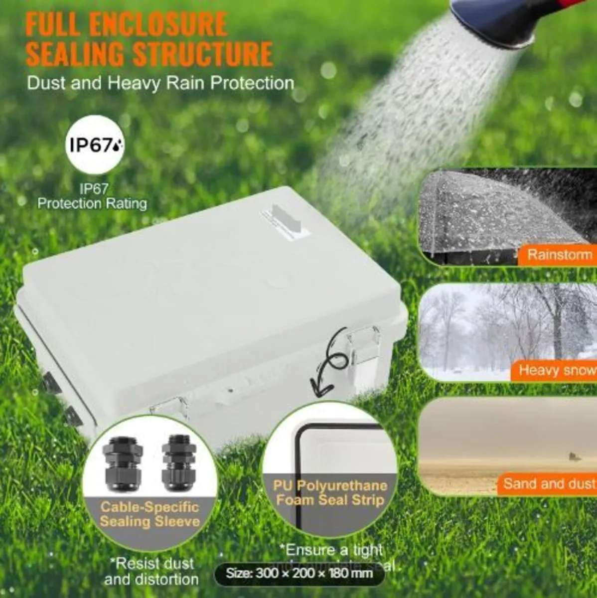 Outdoor Electrical Junction Box, 300 x 200 x 180 m - Image 4