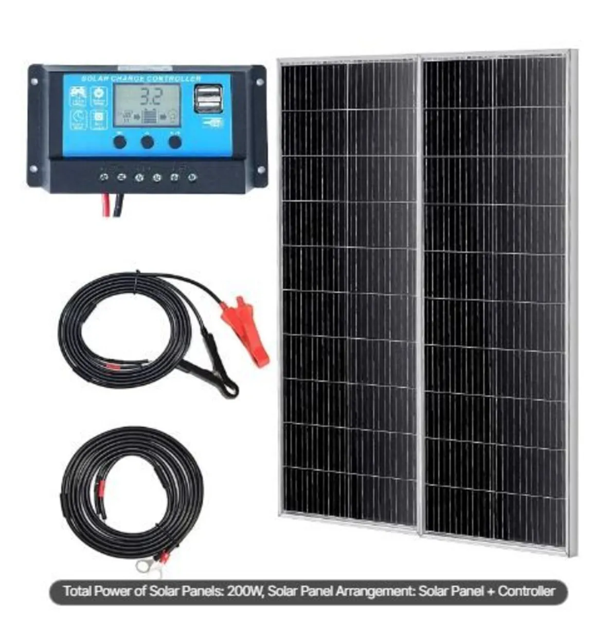 200W Monocrystalline Solar Panel Kit - Image 1