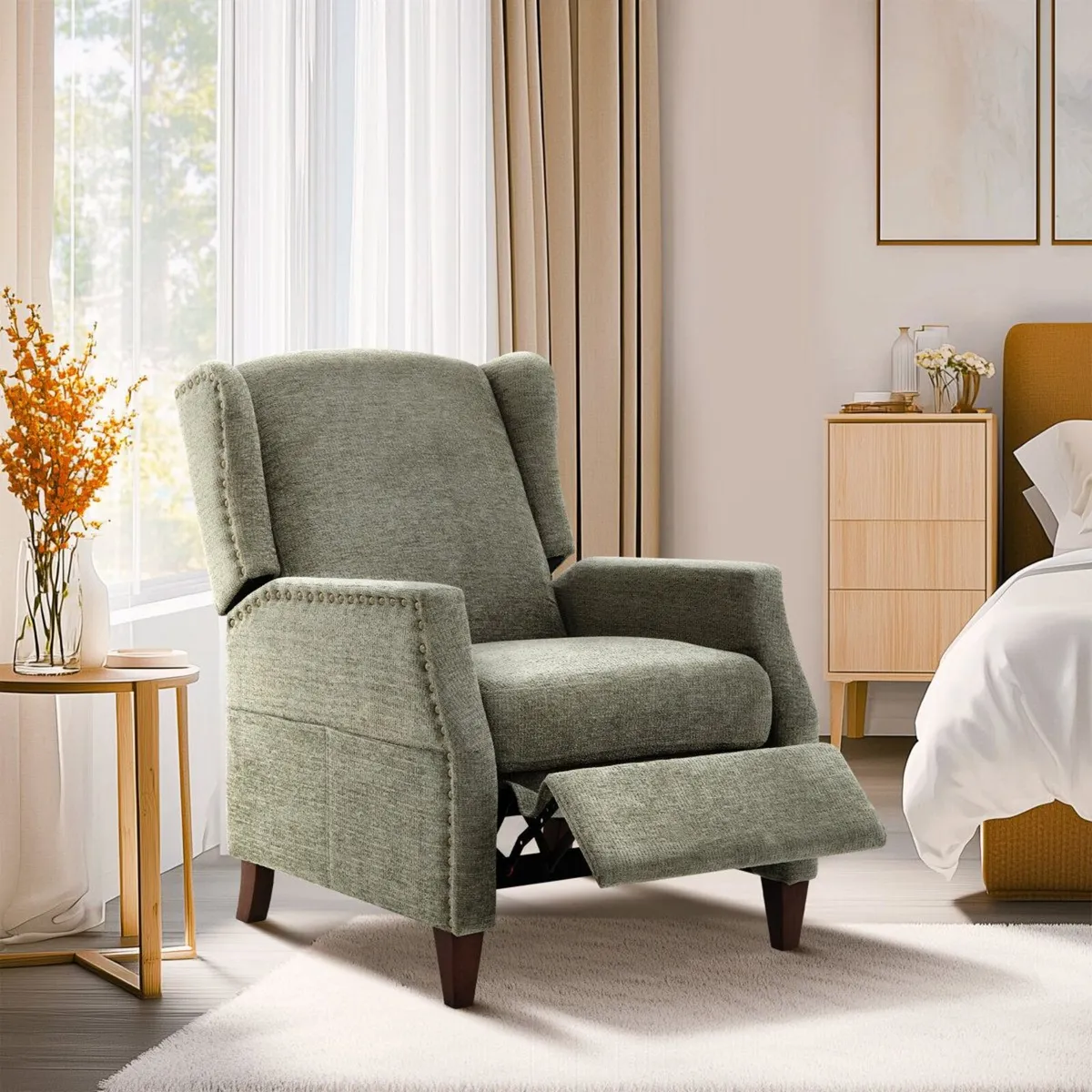 Armchair with Storage Pockets Manual Recline (Mult - Image 3