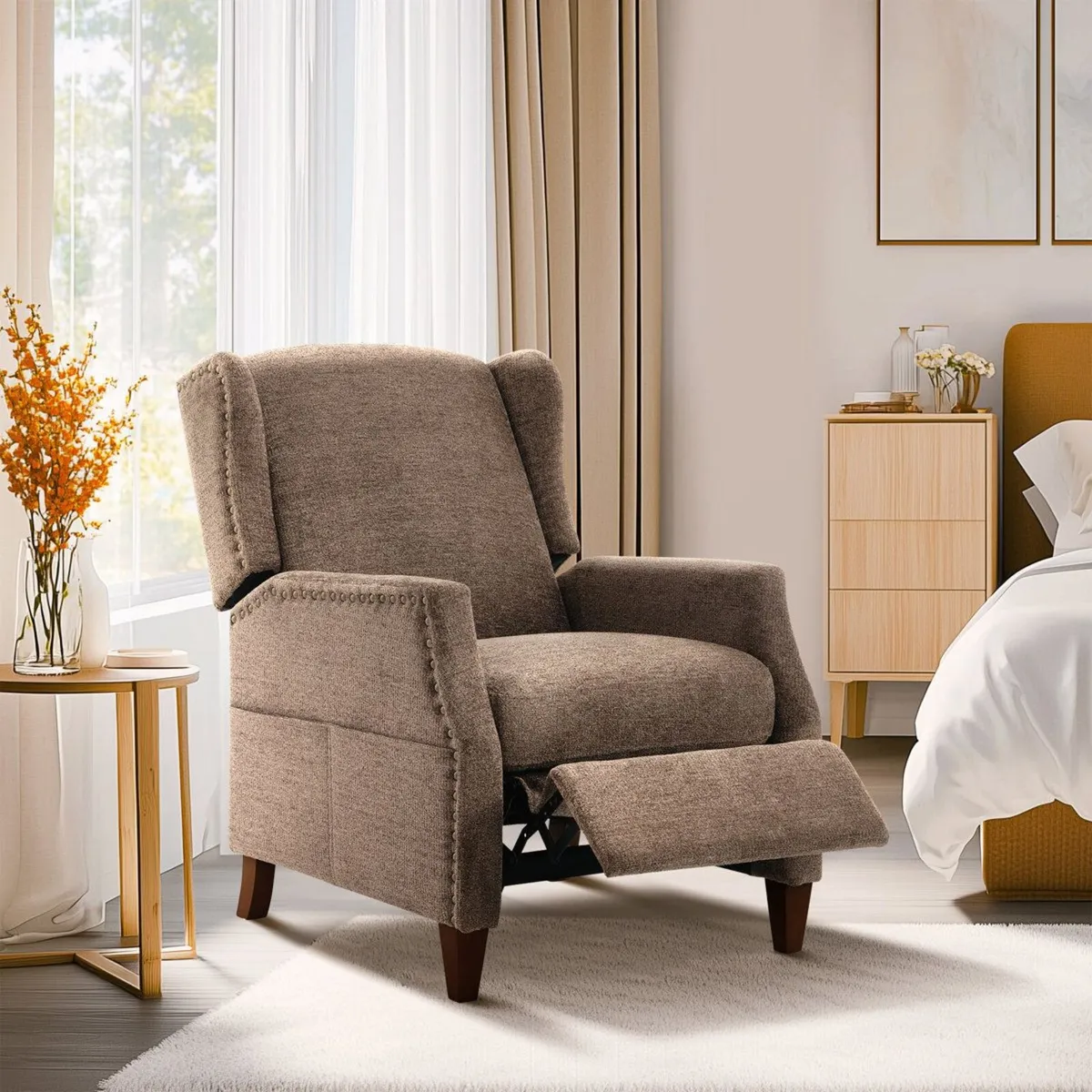 Armchair with Storage Pockets Manual Recline (Mult - Image 2