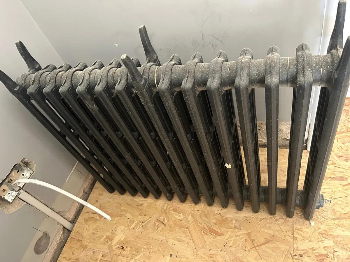 Two cast iron radiators
