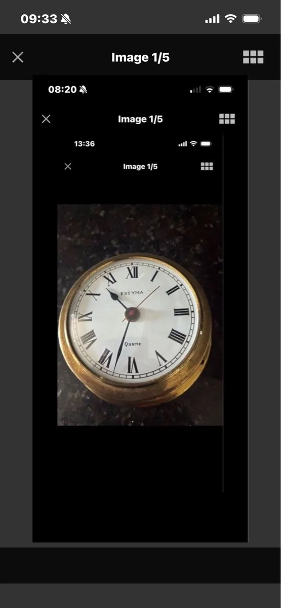 Vintage Brass Maritime Clock - Image 1