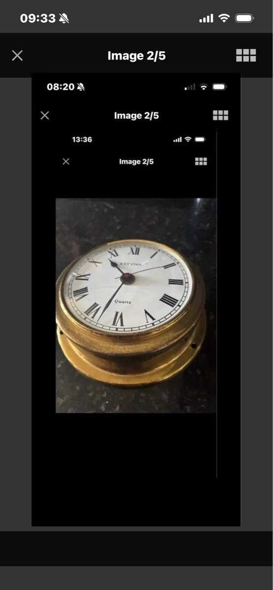 Vintage Brass Maritime Clock - Image 2