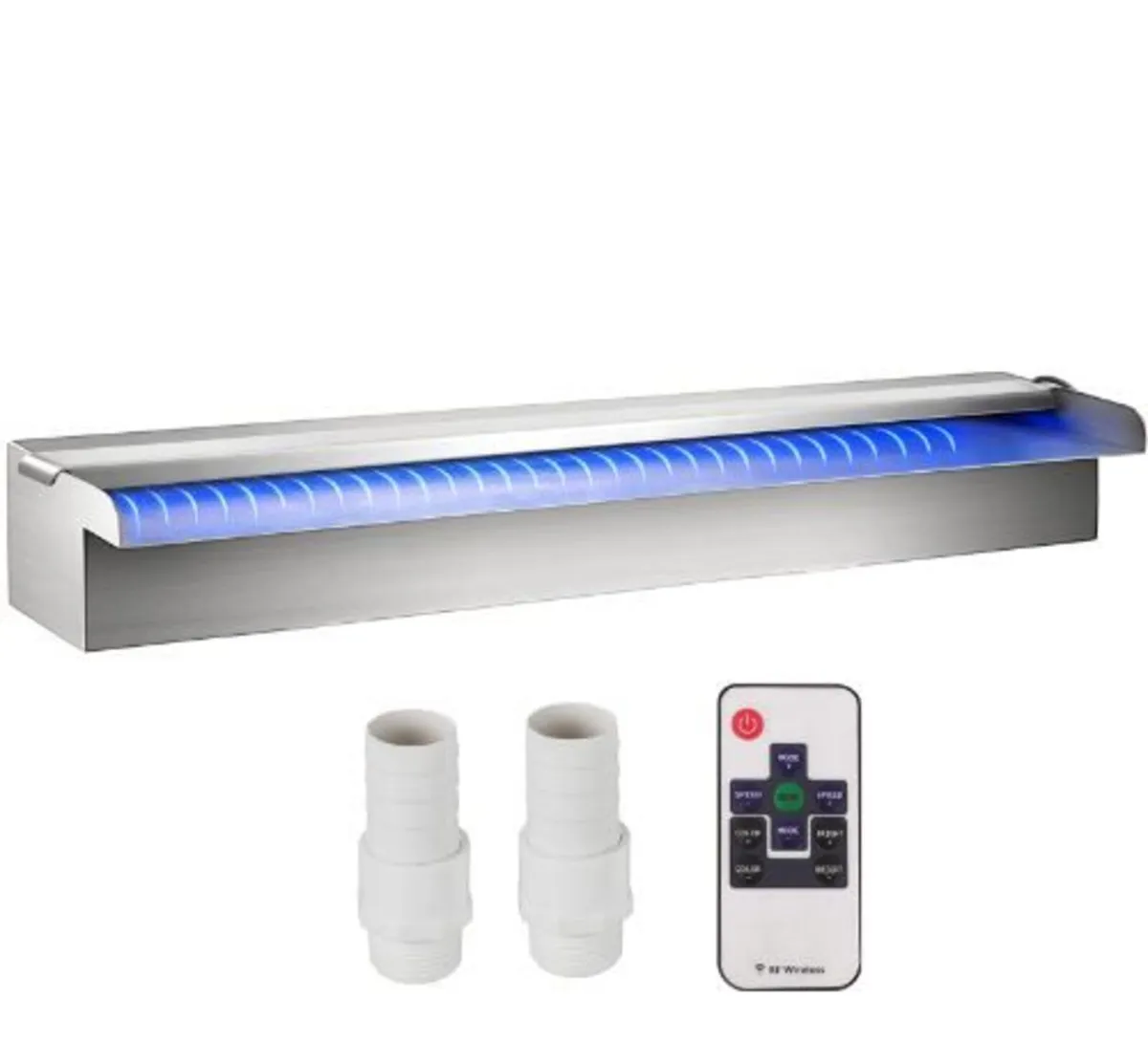 Waterfall Pool Fountain Rectangular & Led Strip Li - Image 1