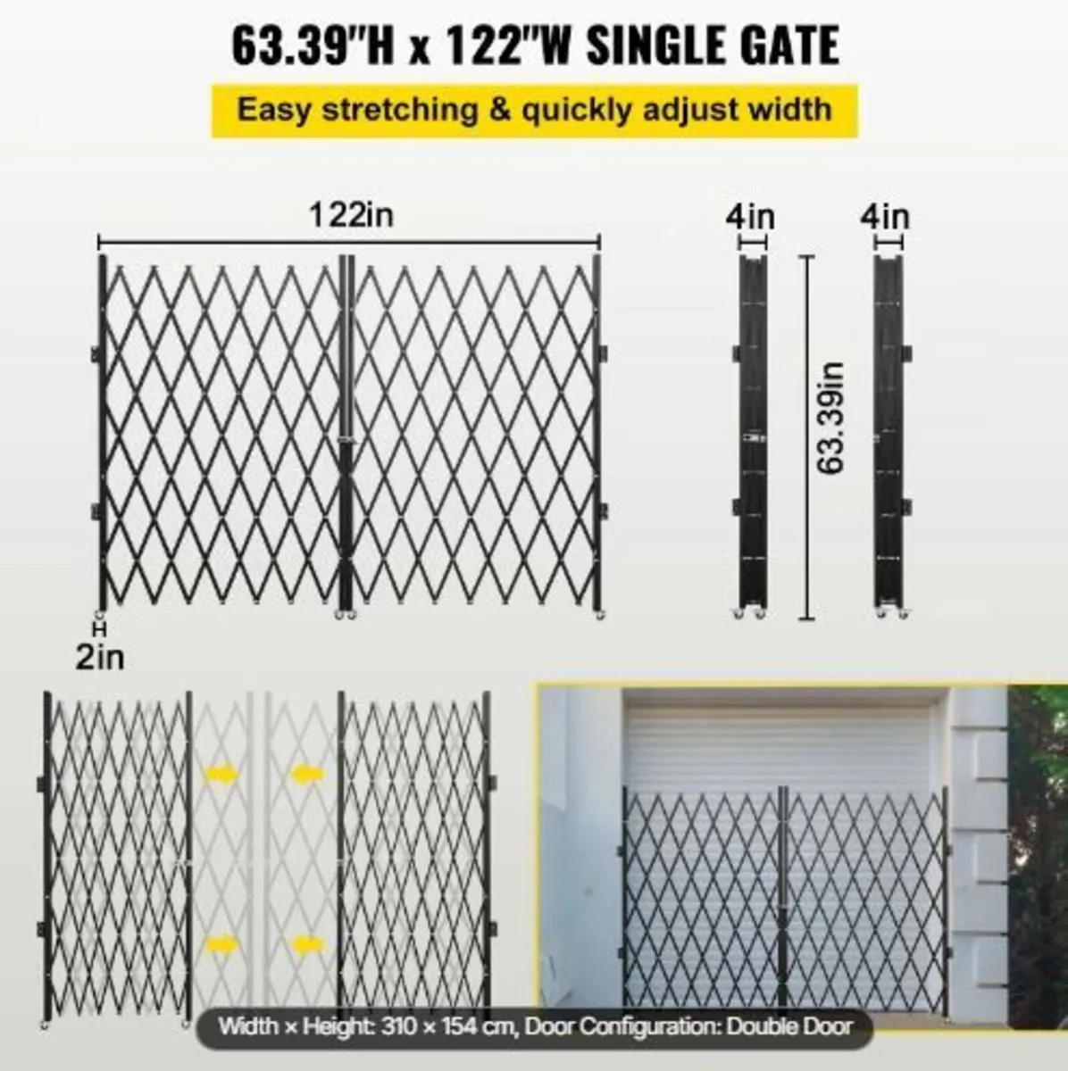 Double Folding Security Gate Folding Door - Image 4