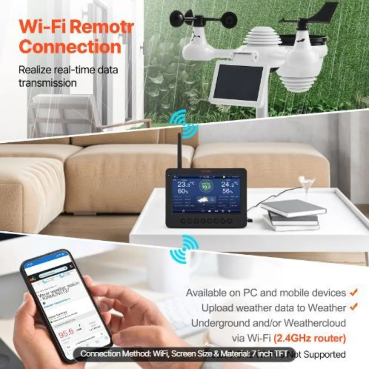 7-in-1 Wi-Fi Weather Station 186mm - Image 4