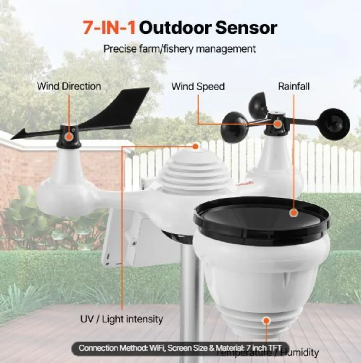 7-in-1 Wi-Fi Weather Station 186mm - Image 2