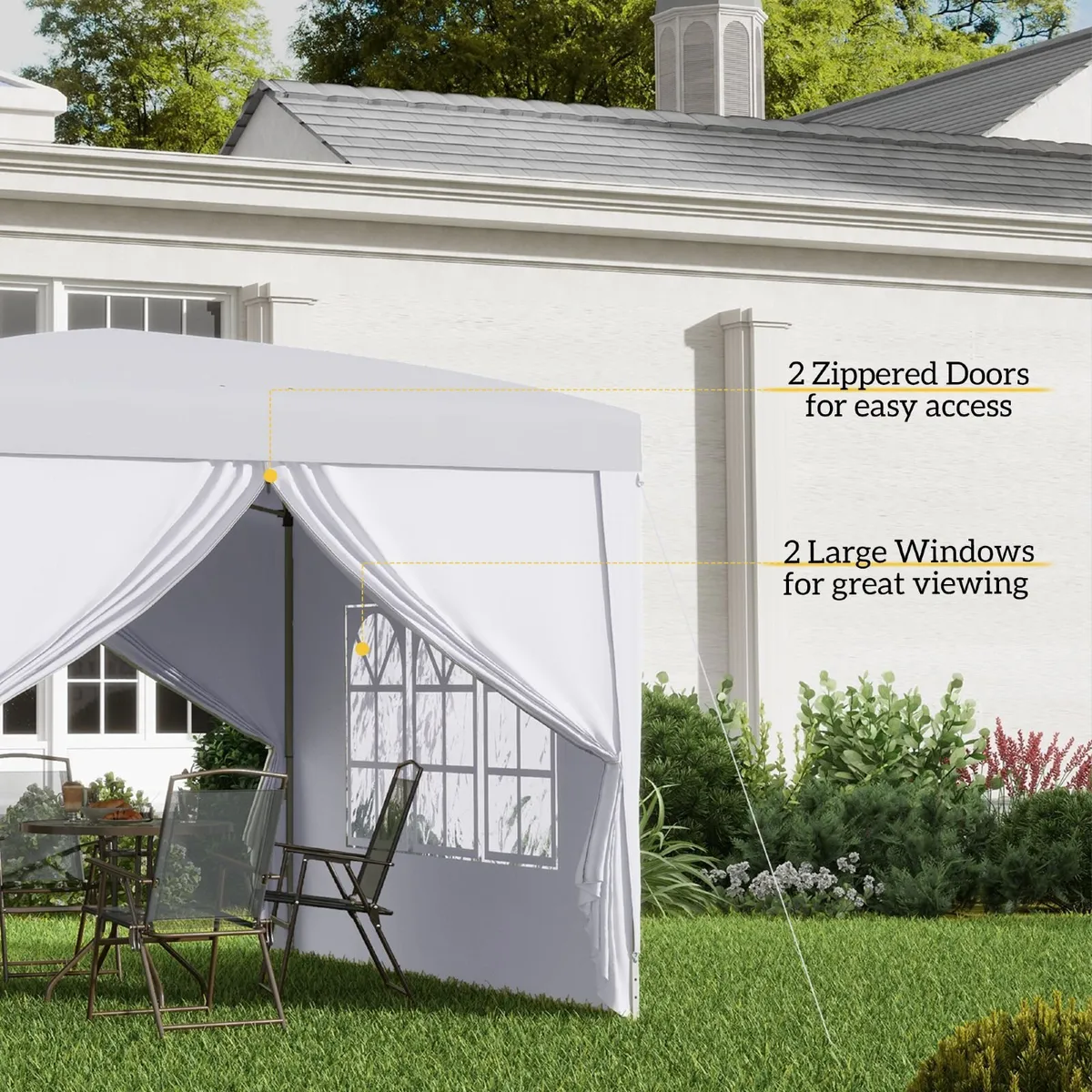 Pop Up Gazebo 3 x 3m with Carry Bag and Windows - Image 4
