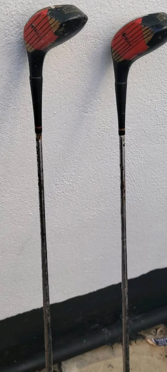 Golf clubs drivers and bag. - Image 1