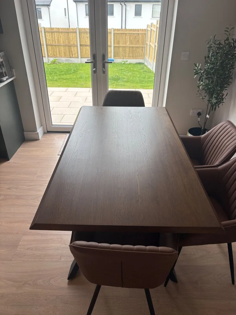 Smoked Oak Dining Table - Image 4