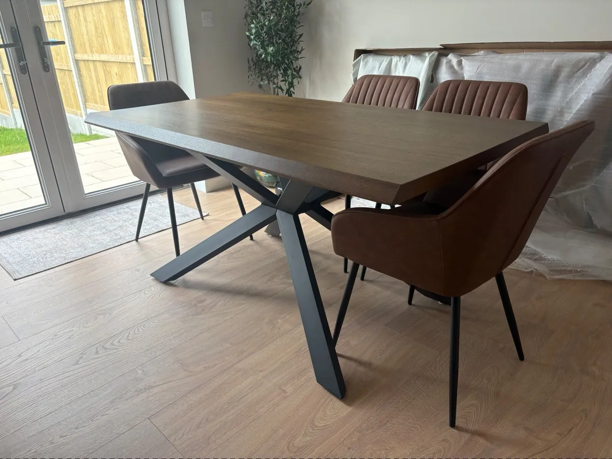 Smoked Oak Dining Table - Image 2