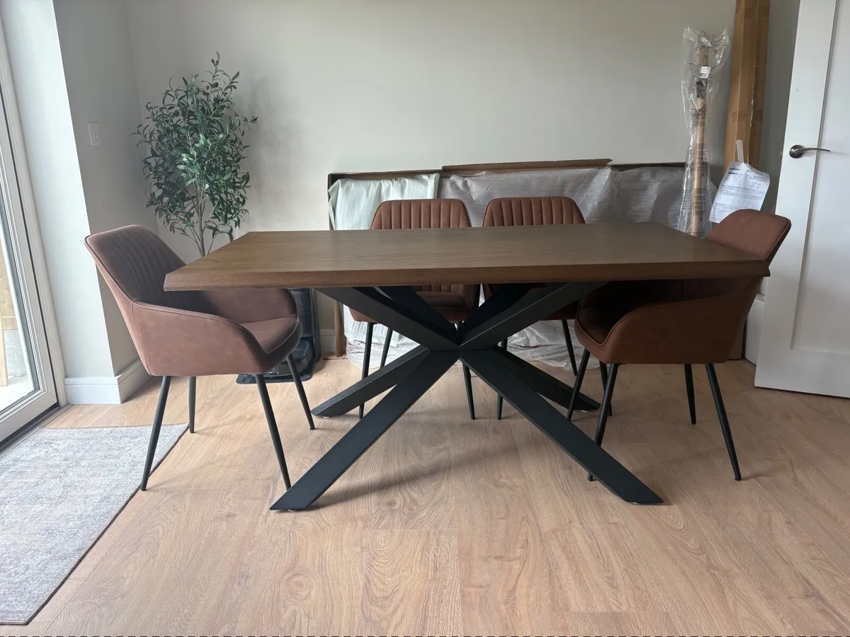 Smoked Oak Dining Table - Image 3