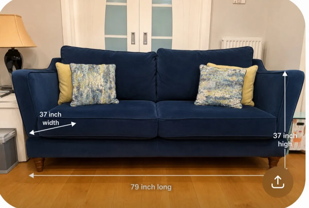 Couch - Deep blue sofa
